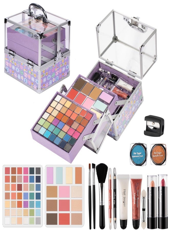 Hot Sugar Make Up Kit for Girls 10-12, Girls Makeup Sets Ages 8-12, Beauty Box for Birthday Parties Makeovers & Christmas (Sticker) - Image 1